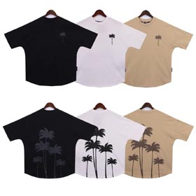 Palm Angel coconut tree pattern Fashion casual T-shirts-1640  