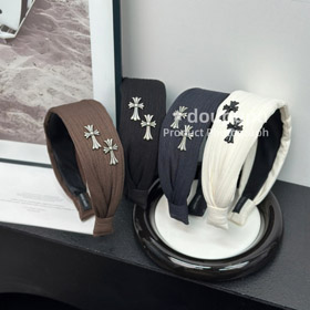 Chrome Hearts CH Wide Cross Hairband-6233  