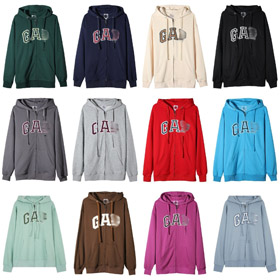GAP Loose Fit Casual Cotton Hooded Zip-Up Sweatshirt-6290  